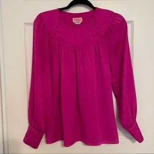 kate spade solid jacquard top